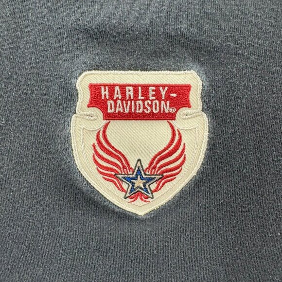 Harley-Davidson Black Cotton Tank Top Men XL Embroidered Logo Front & Logo Patch - Picture 4 of 7